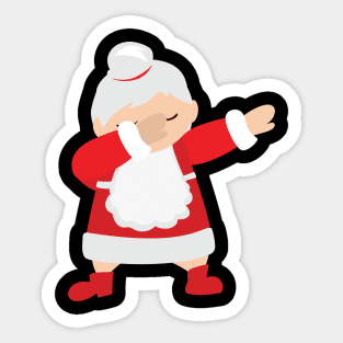 Dabbing Mrs Claus Sticker